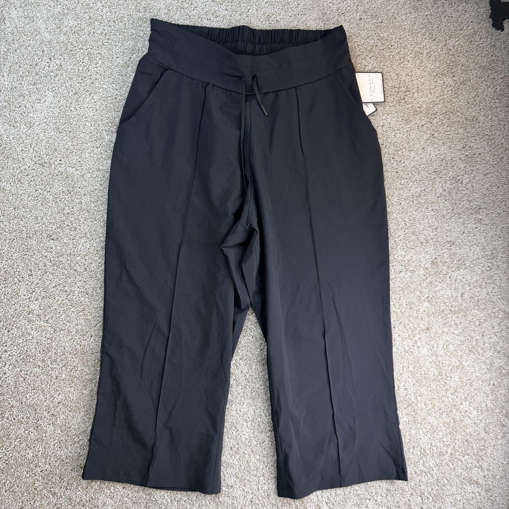 Laundry By Shelli Segal Dress Pants Womens XL Black Wide Leg Pull On Stretch